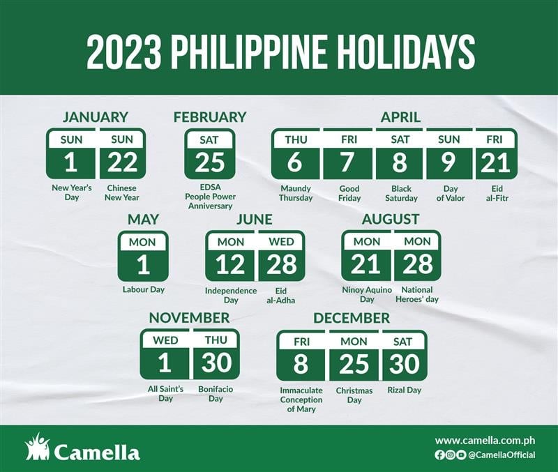 Working Days In A Month Philippines 2023