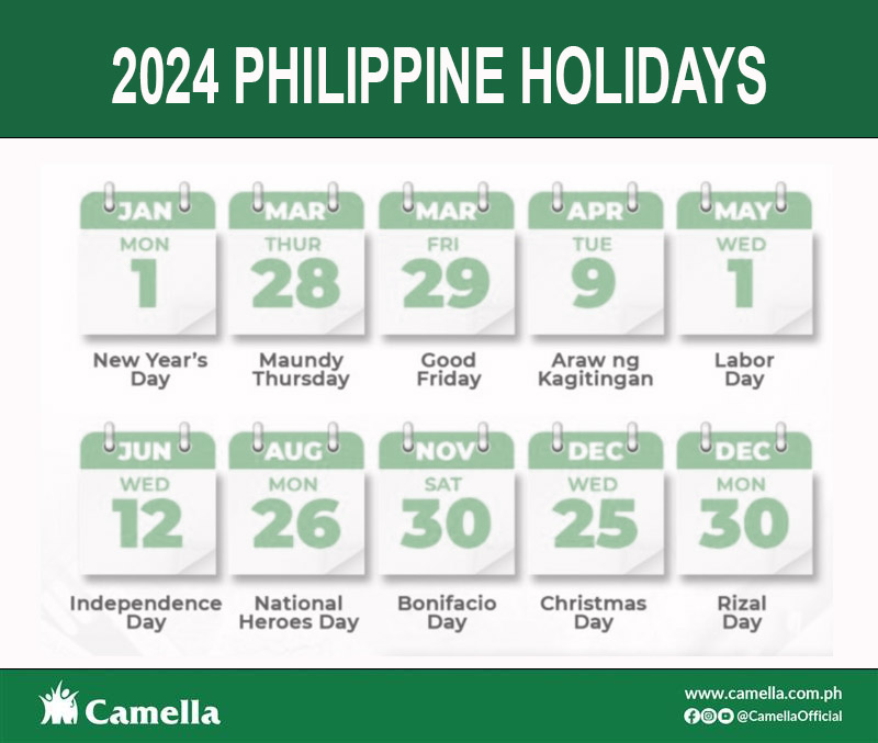 2023 Philippine Holidays Camella House And Lot  